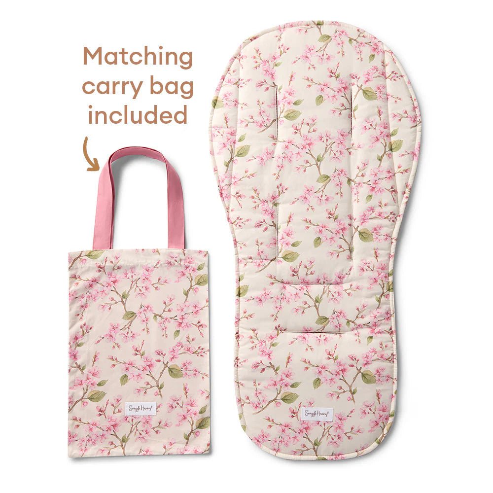 Cherry Blossom Universal Organic Pram Liner - Mimi & Co