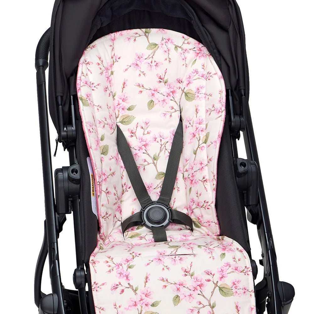 Cherry Blossom Universal Organic Pram Liner - Mimi & Co