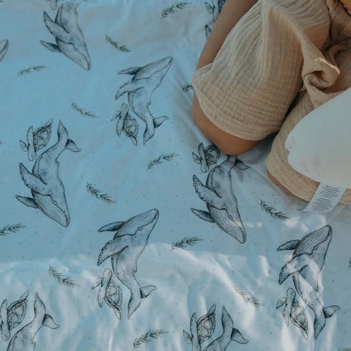 NEW! Messy Baby Play Mat | Whale - Mimi & Co