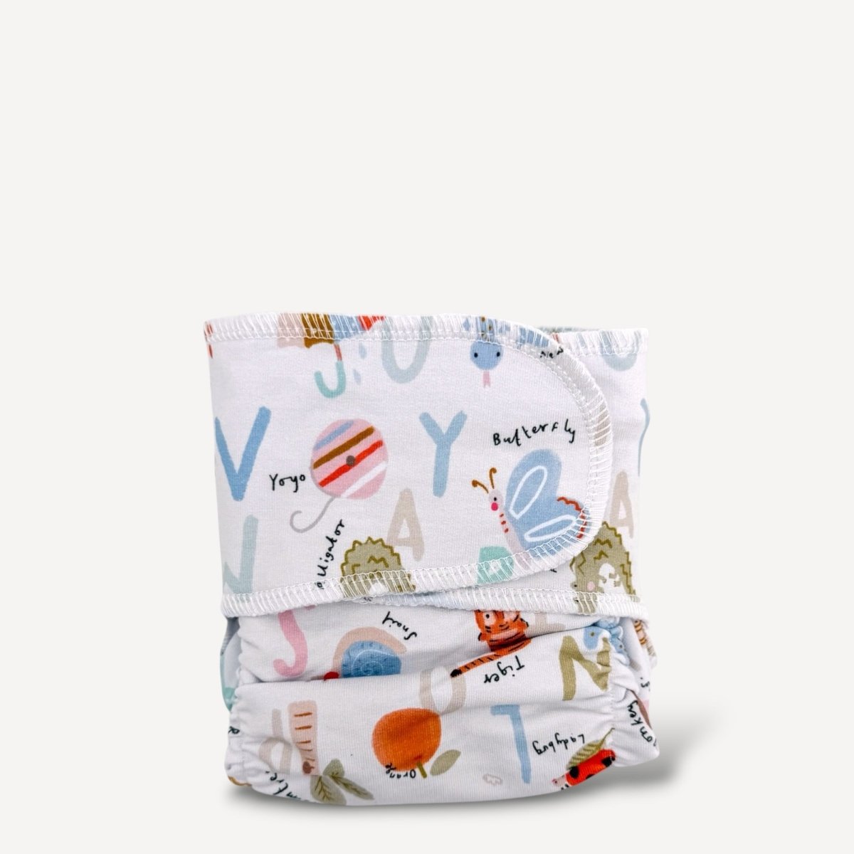 Newborn Stretchy Cotton Preflat | Alphabet - Mimi & Co