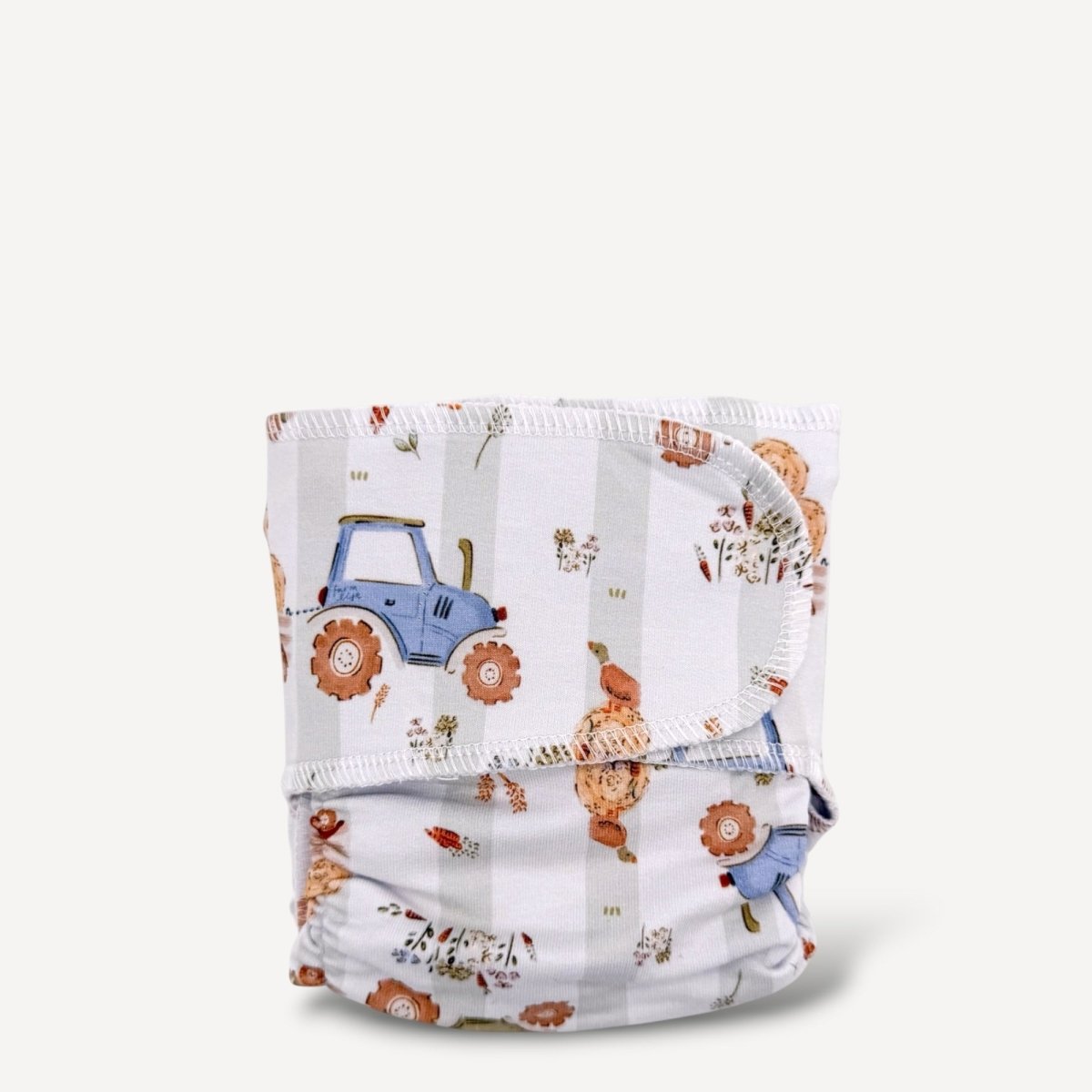 Newborn Stretchy Cotton Preflat | Tractor - Mimi & Co