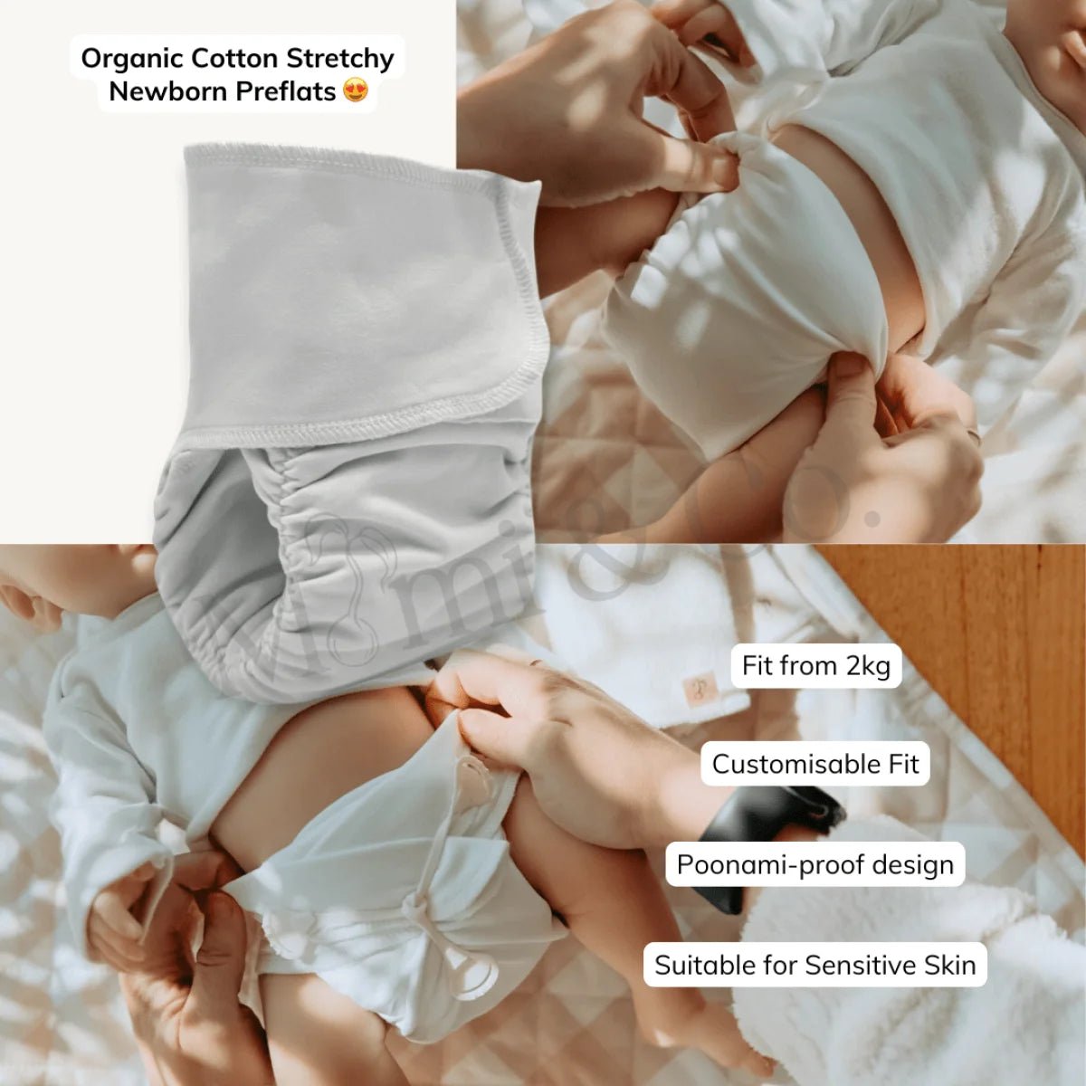 Newborn Stretchy Preflat - Mimi & Co