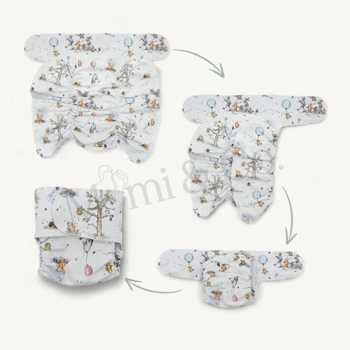 Newborn Stretchy Preflat | Animal Dots - Mimi & Co