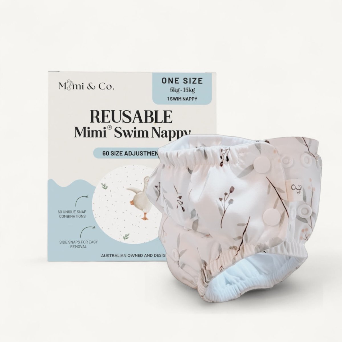 One - Size Reusable Mimi® Swim Nappy | Earth - Mimi & Co