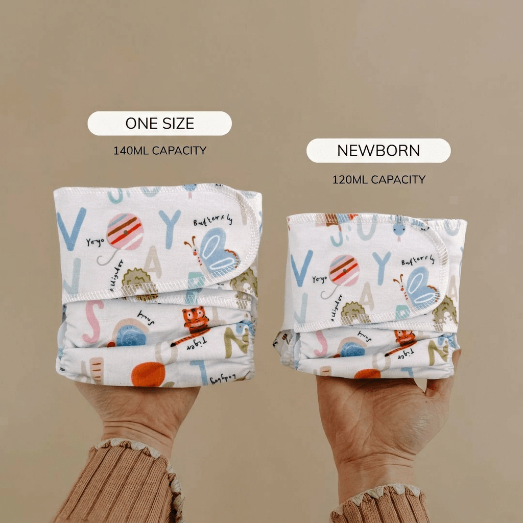 One - Size Stretchy Cotton Preflat | Alphabet - Mimi & Co