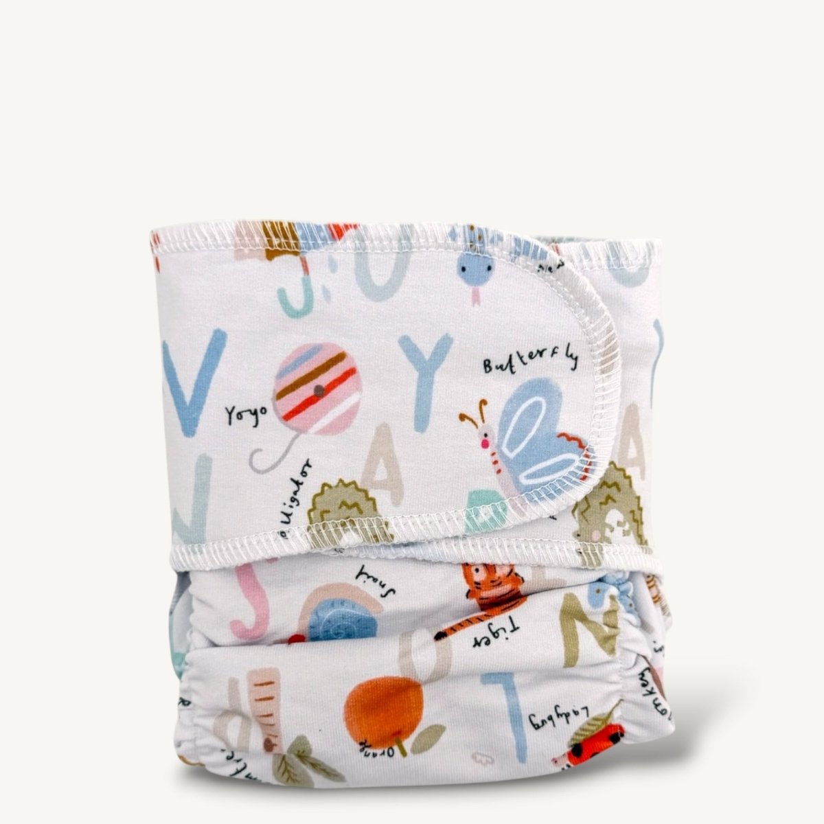 One - Size Stretchy Cotton Preflat | Alphabet - Mimi & Co