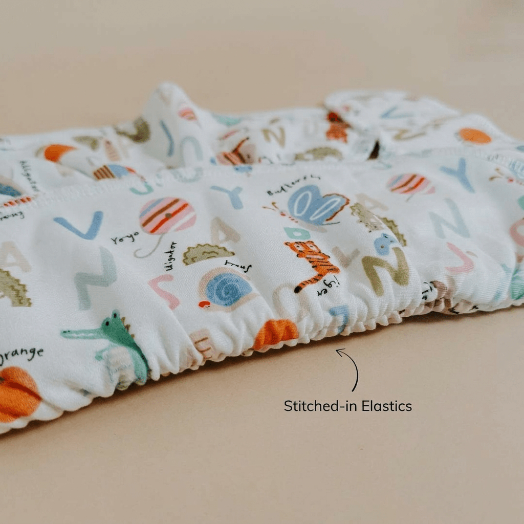 One - Size Stretchy Cotton Preflat | Alphabet - Mimi & Co