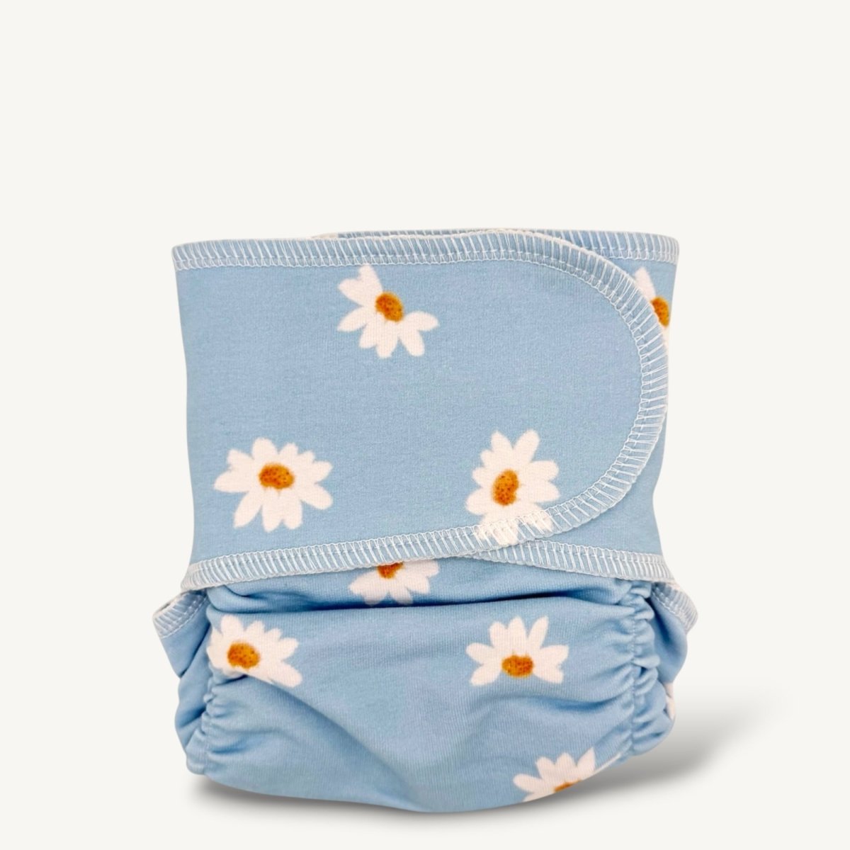 One - Size Stretchy Cotton Preflat | Blue Daisy - Mimi & Co