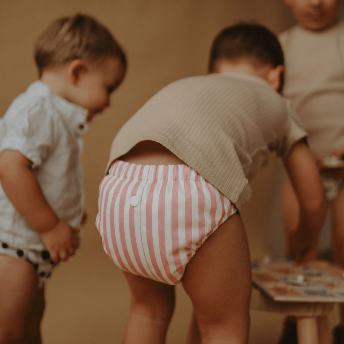 Pink Stripe 2.0 Mimi® Cloth Nappy - Mimi & Co