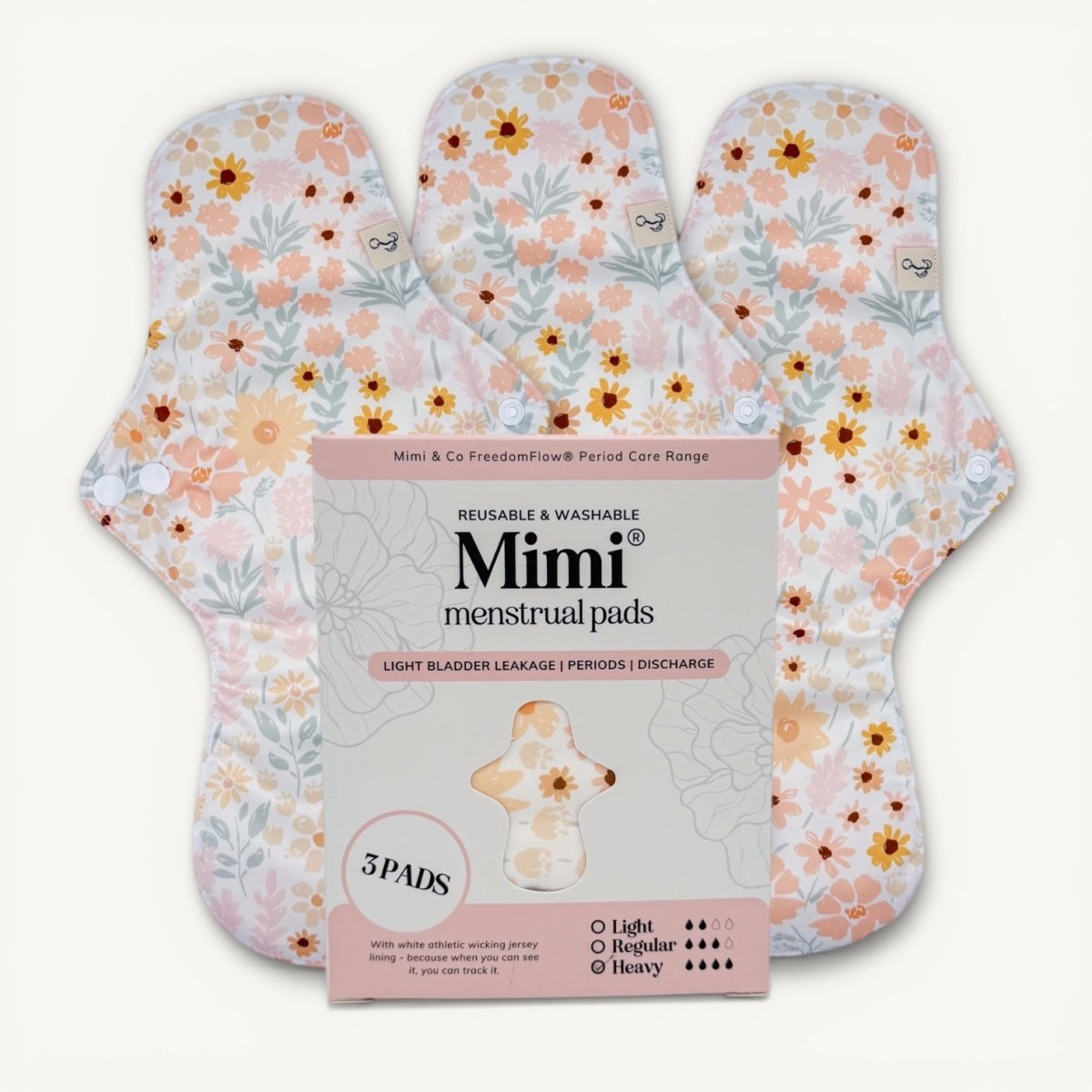 Reusable Mimi® Menstrual Sanitary Pad | Heavy 3 Pack - Mimi & Co