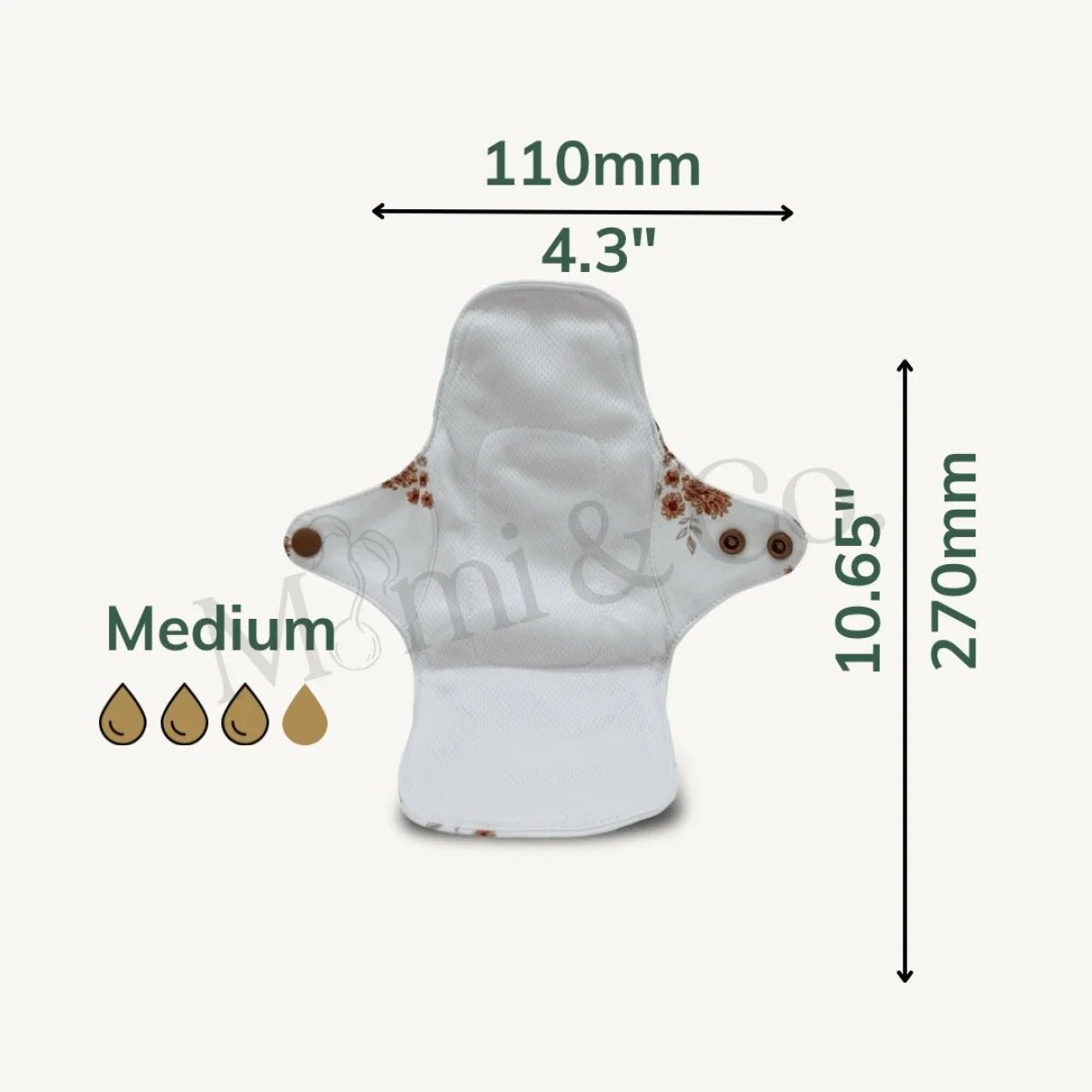 Reusable Mimi® Menstrual Sanitary Pad | Medium - Mimi & Co
