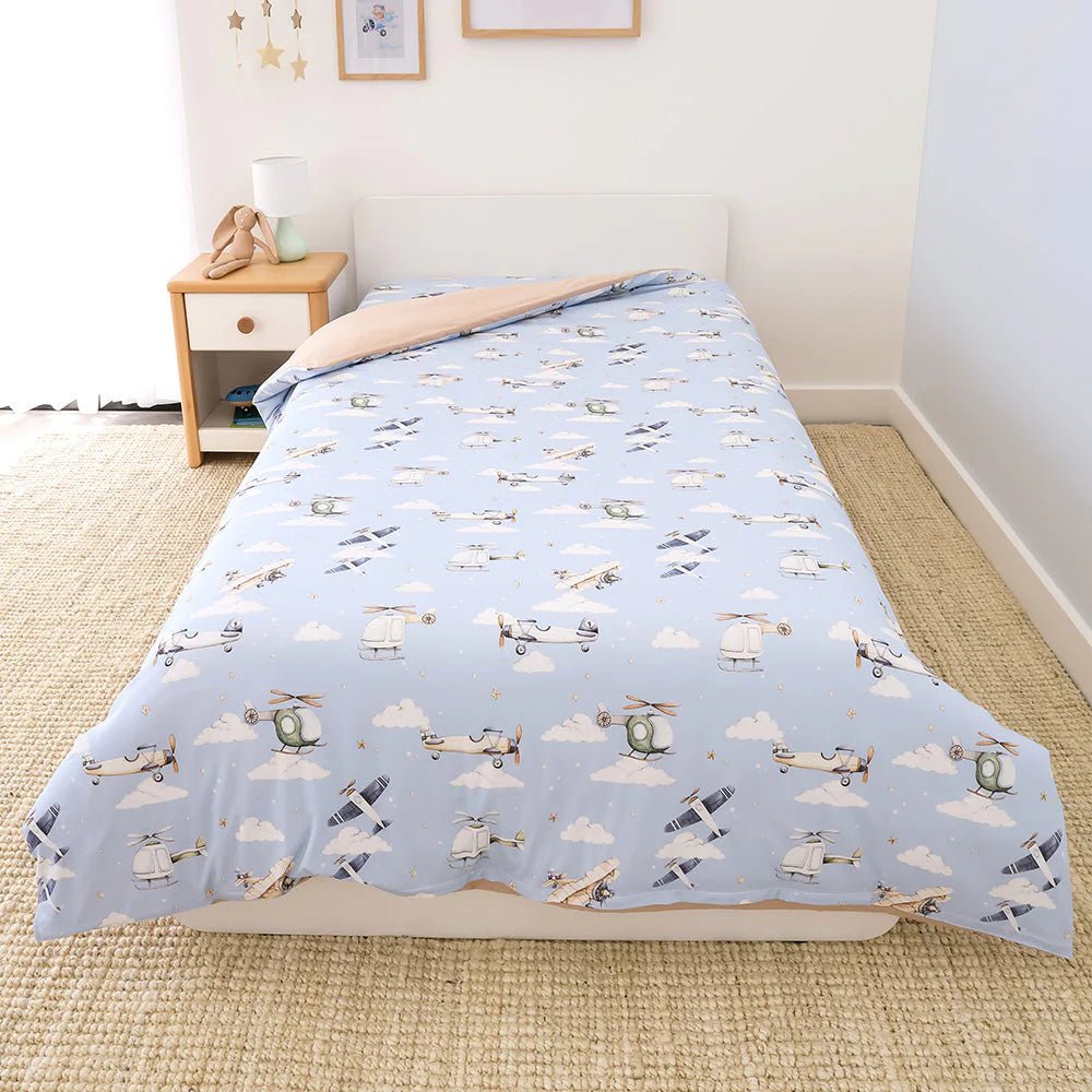 Taking Flight Organic Cotton Quilt Cover - Double Bed - Mimi & Co