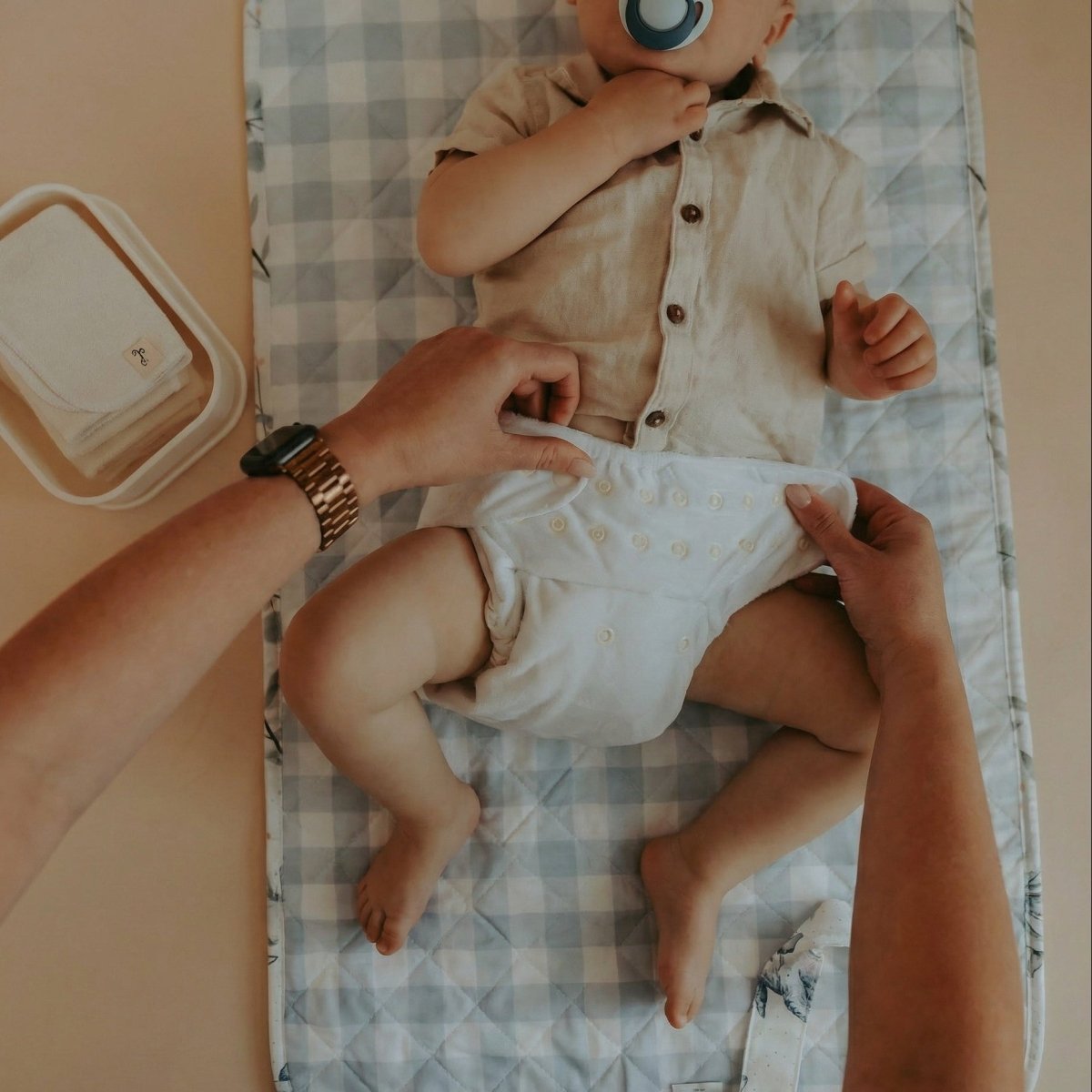 Travel Bamboo Change Mat | Whales - Mimi & Co