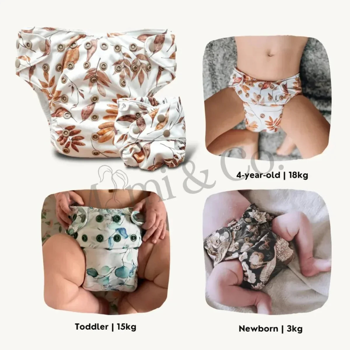 Cinnamon 2.0 Modern Cloth Nappy - Mimi & Co