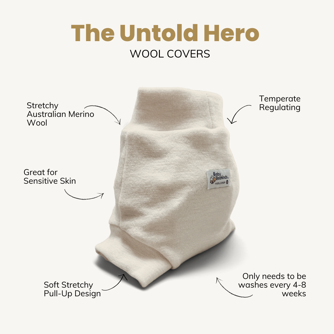 OSFM Bamboo Fitted Nappy + Wool Cover