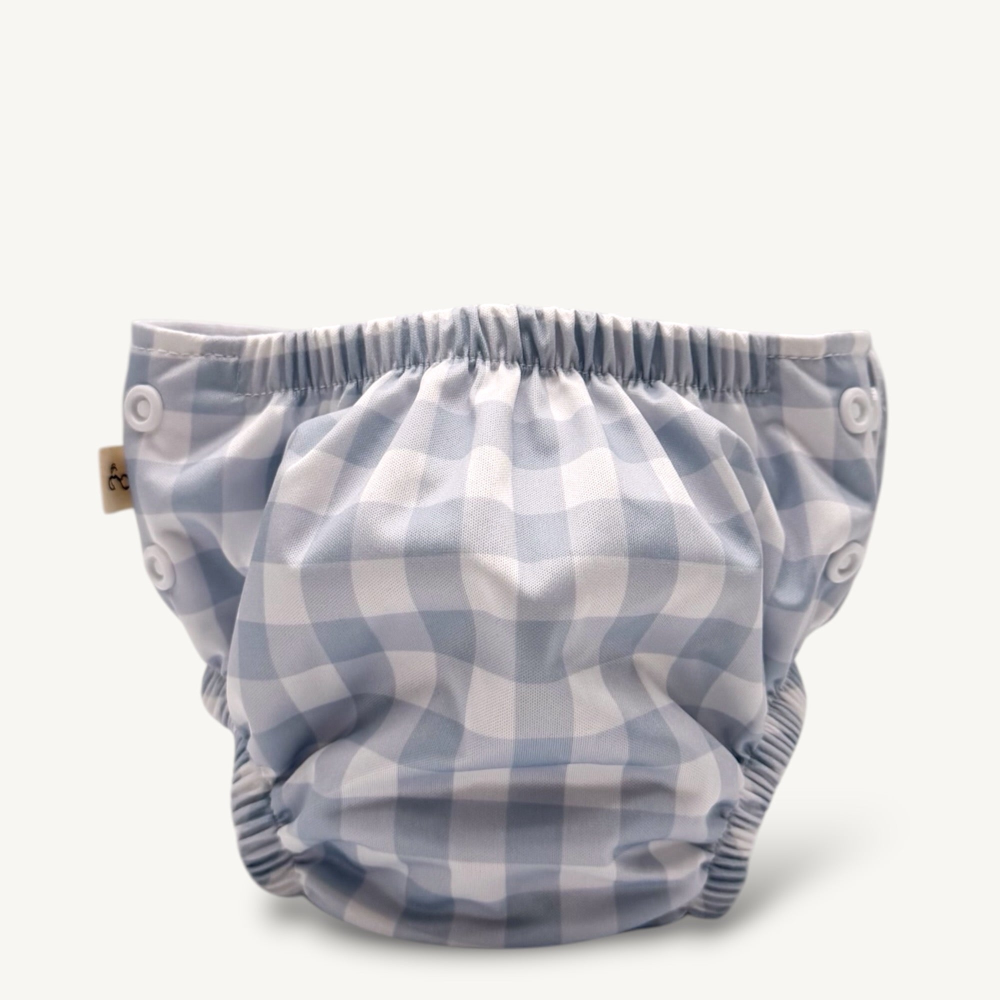 One-Size Reusable Mimi® Swim Nappy | Blue Gingham [Ships Mid May]
