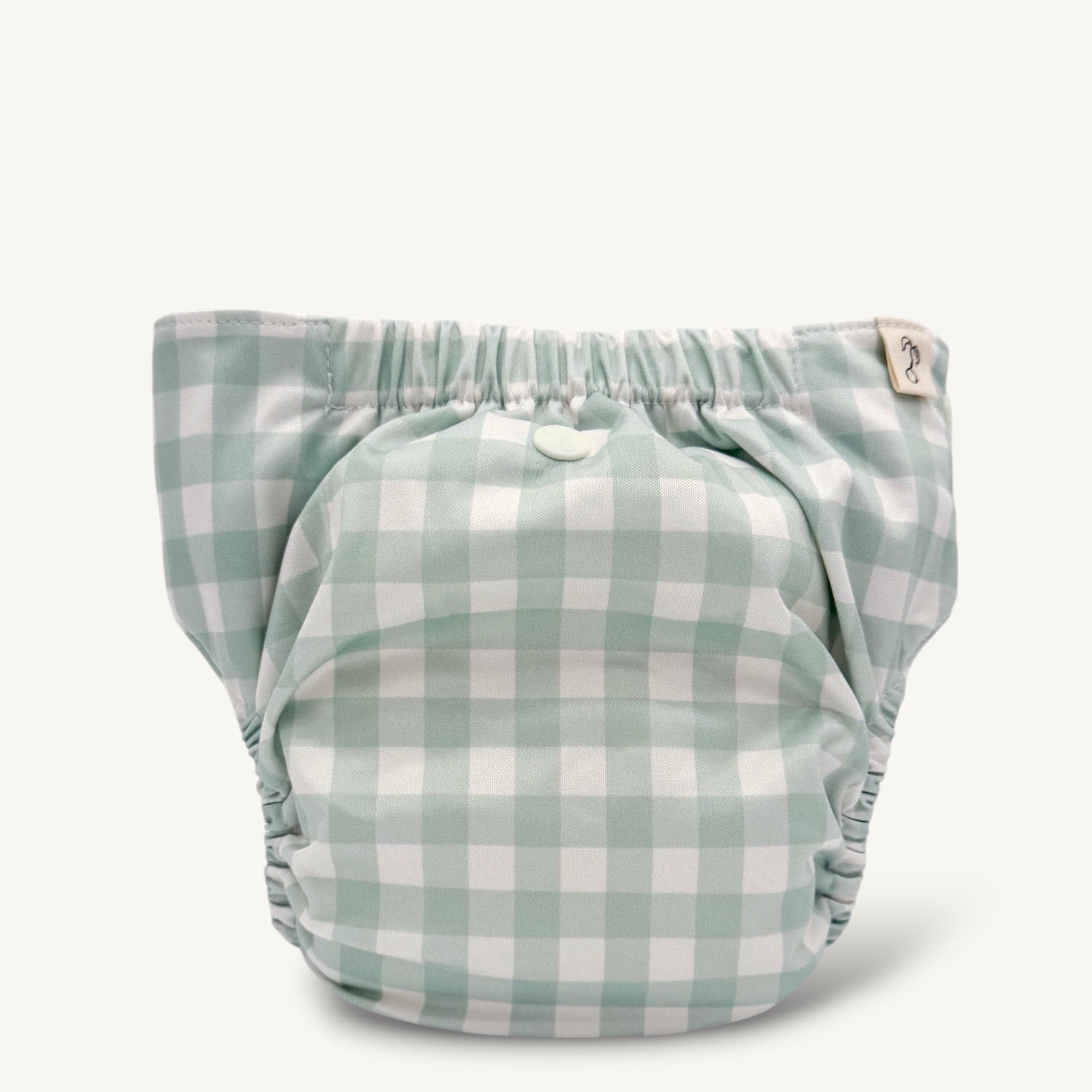 Green Gingham 2.0 Modern Cloth Nappy