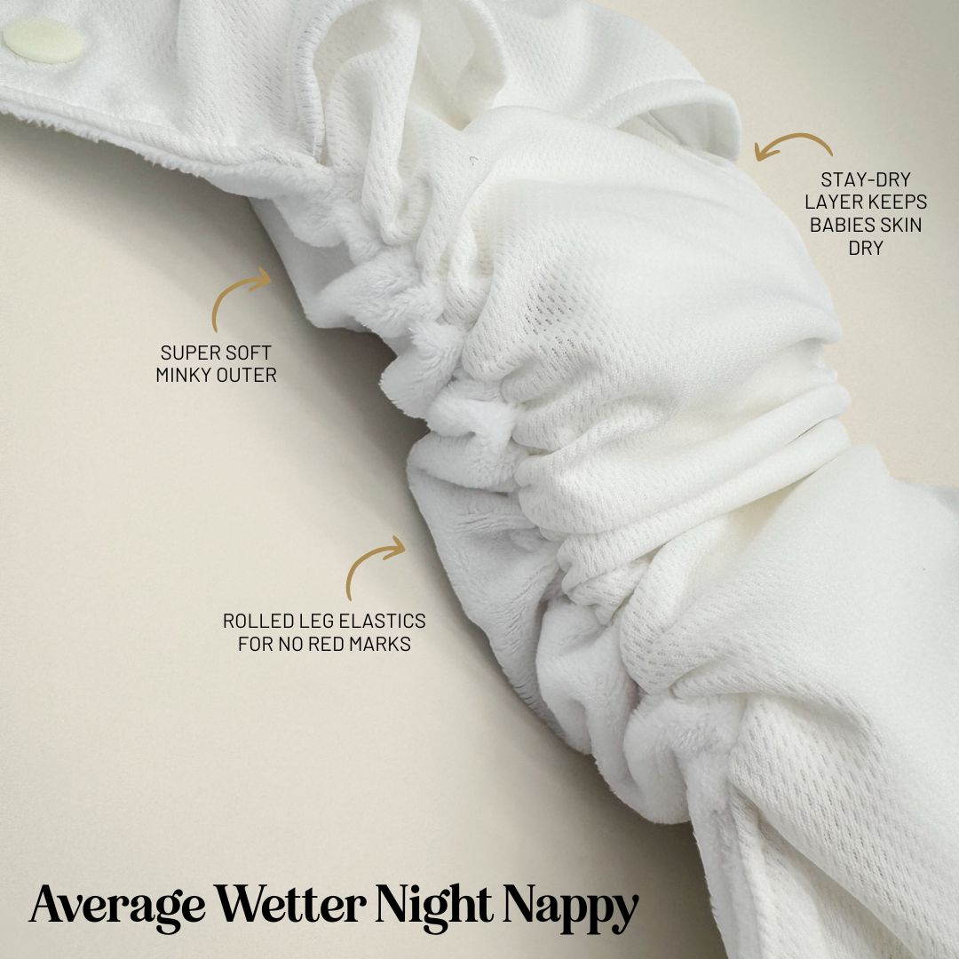Average Wetter Night Nappy [PreOrder] - Mimi & Co