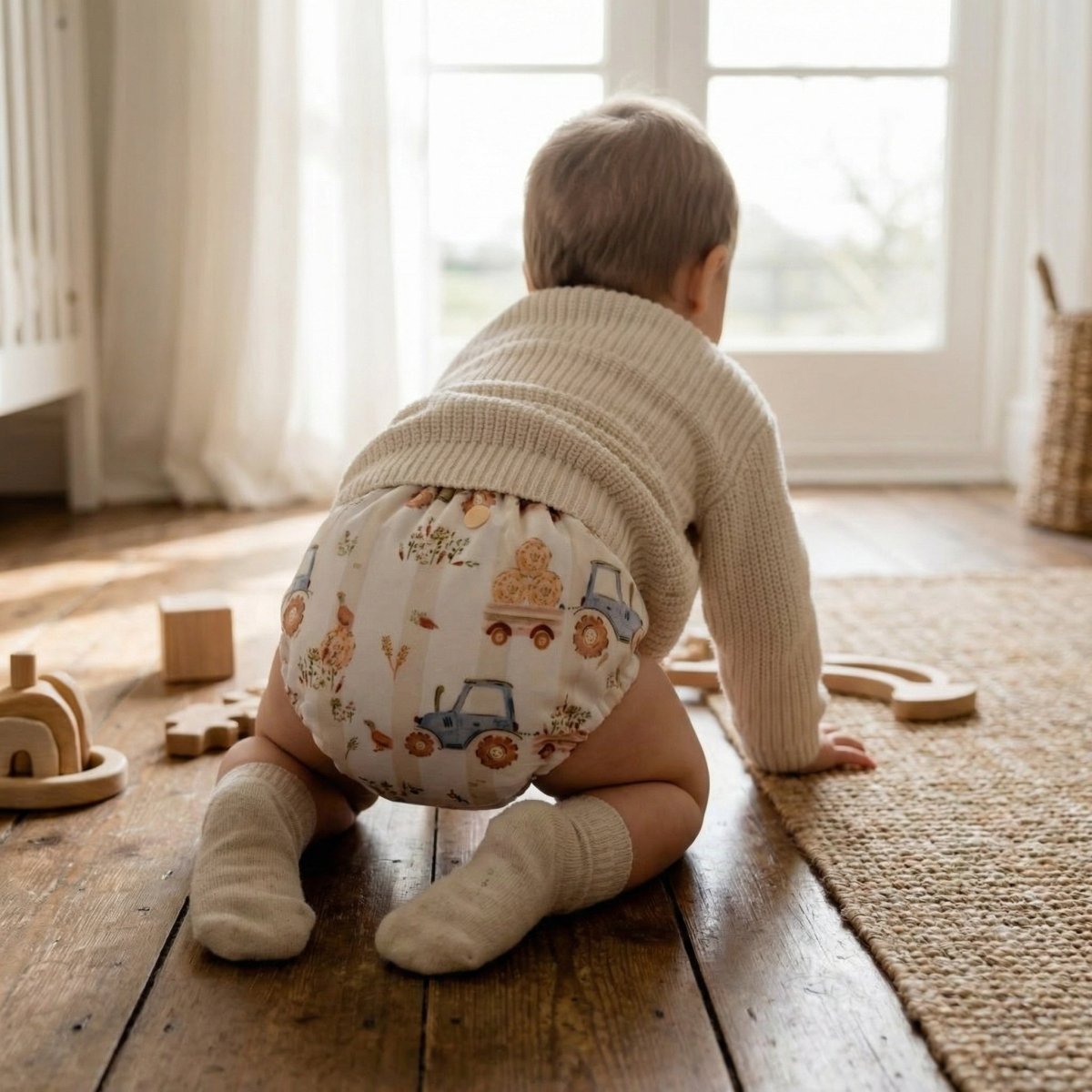 Average Wetter Night Nappy | Tractor - Mimi & Co