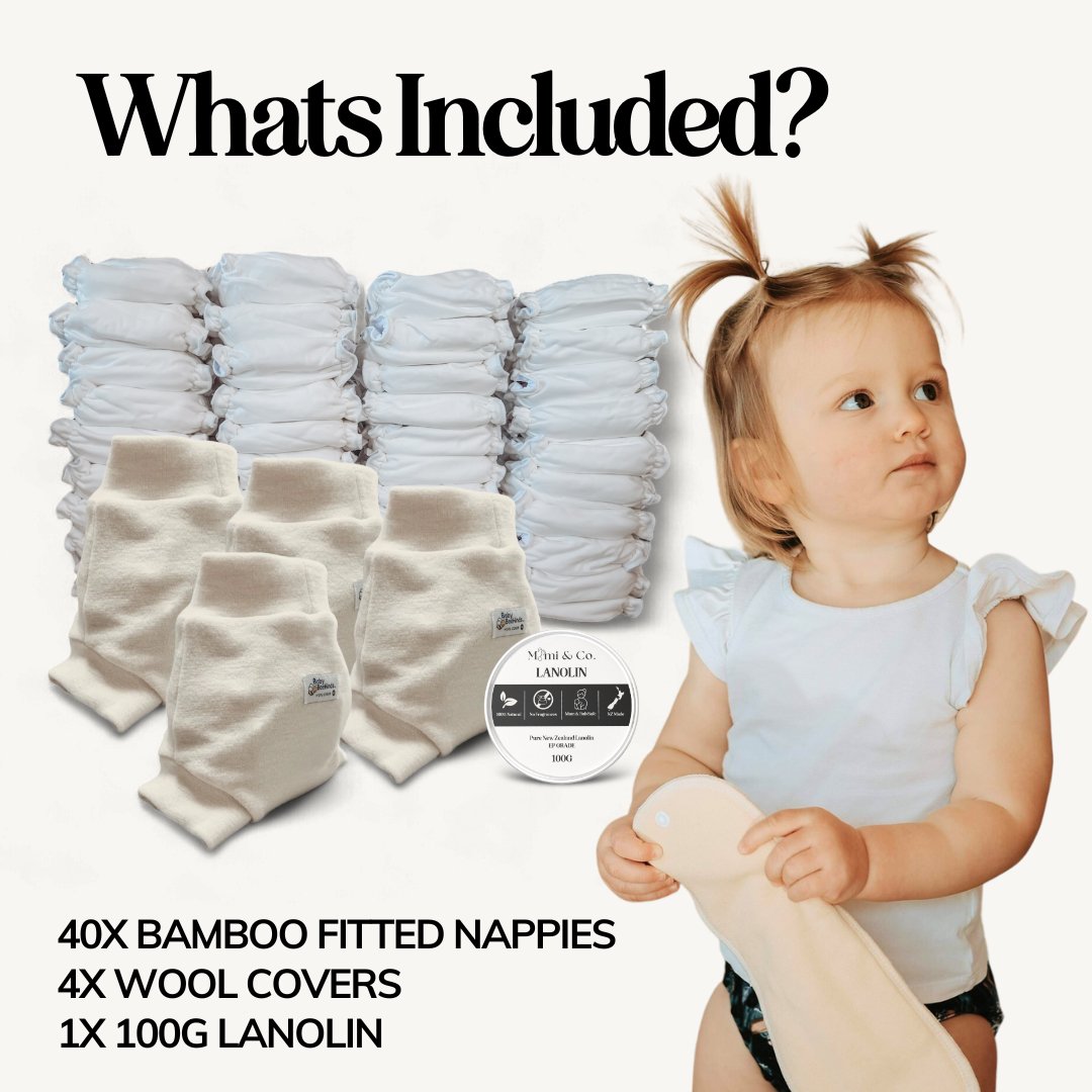 Bamboo Fitted Full - Time Bundle - Mimi & Co