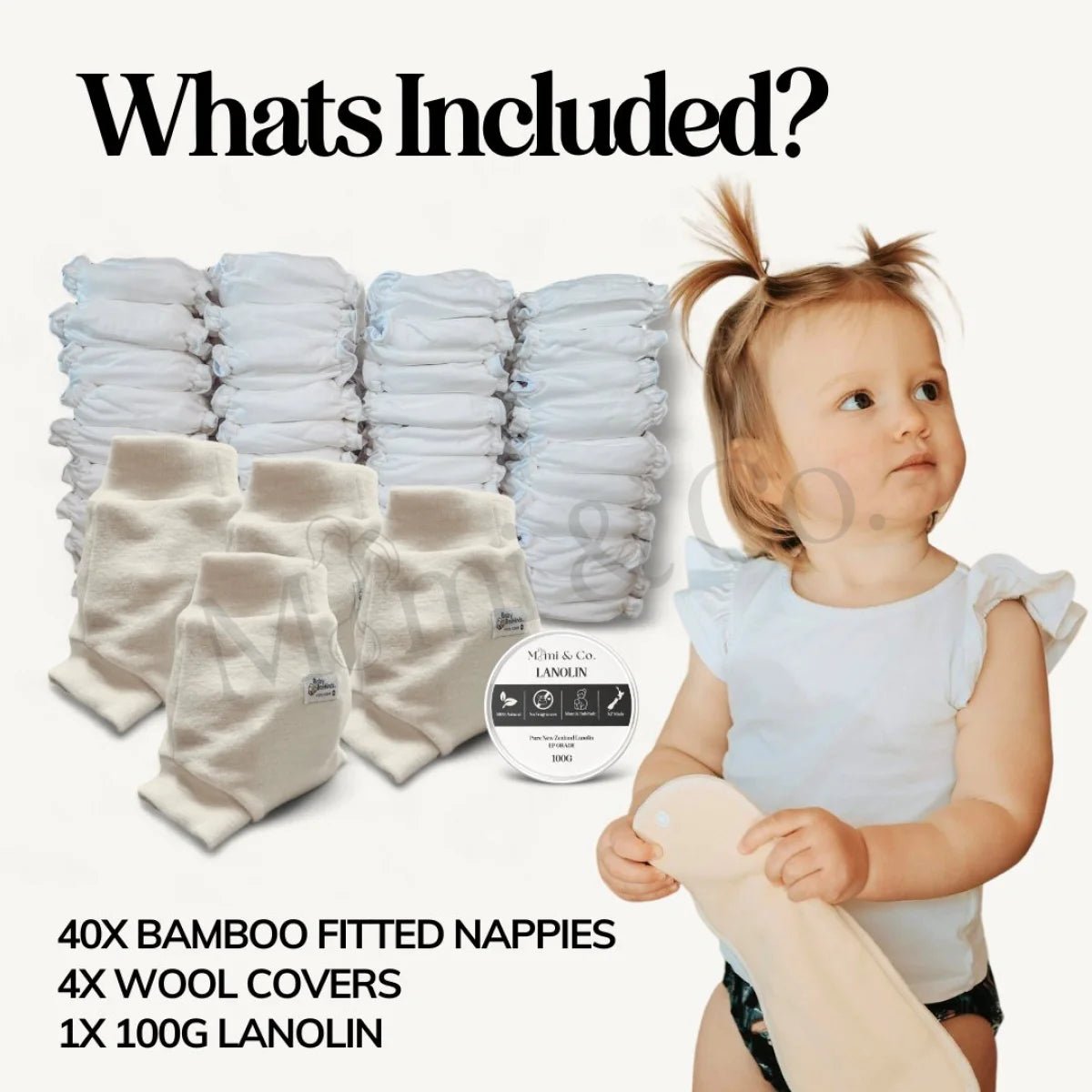 Bamboo Fitted Full - Time Bundle - Mimi & Co