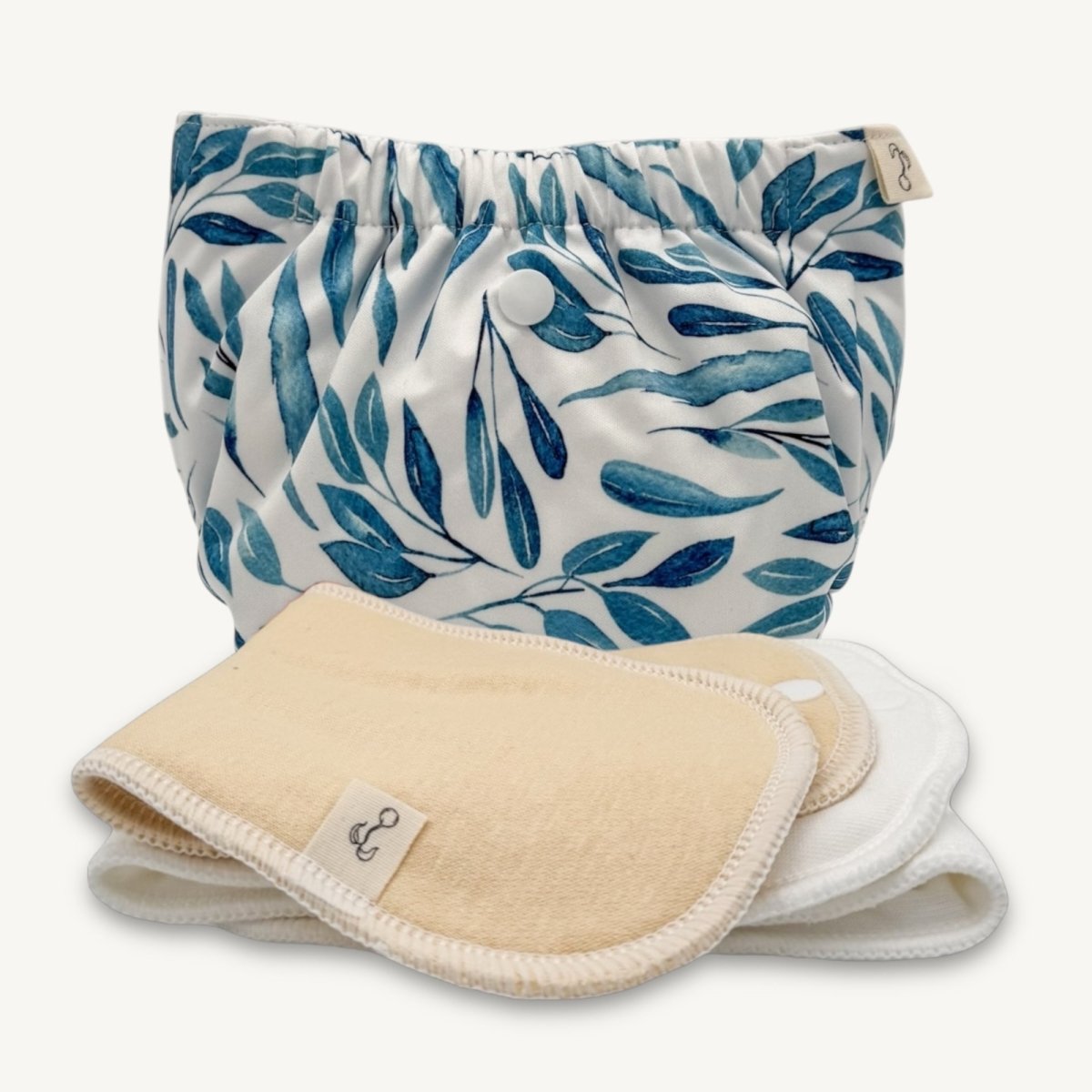 Blue Leaves 2.0 Modern Cloth Nappy - Mimi & Co