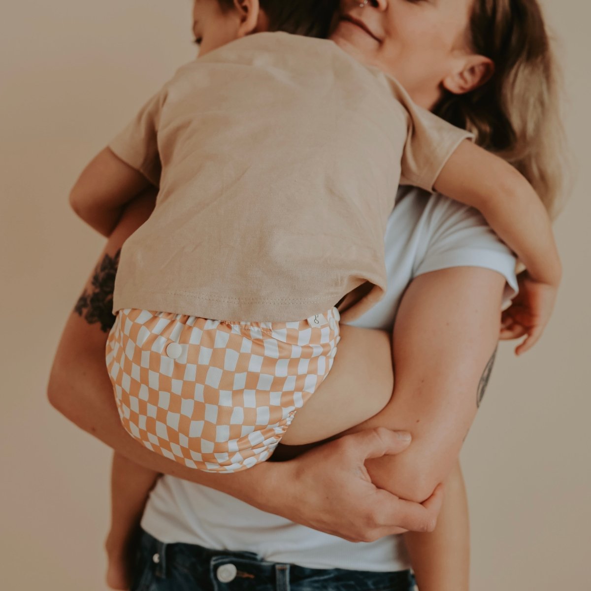 Cloud Gingham 2.0 Modern Cloth Nappy - Mimi & Co