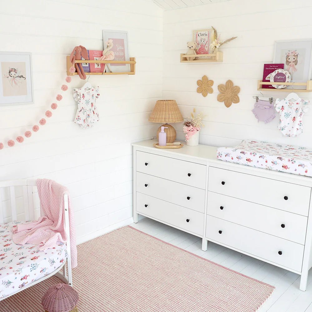 Fairy Garden Organic Fitted Cot Sheet - Mimi & Co