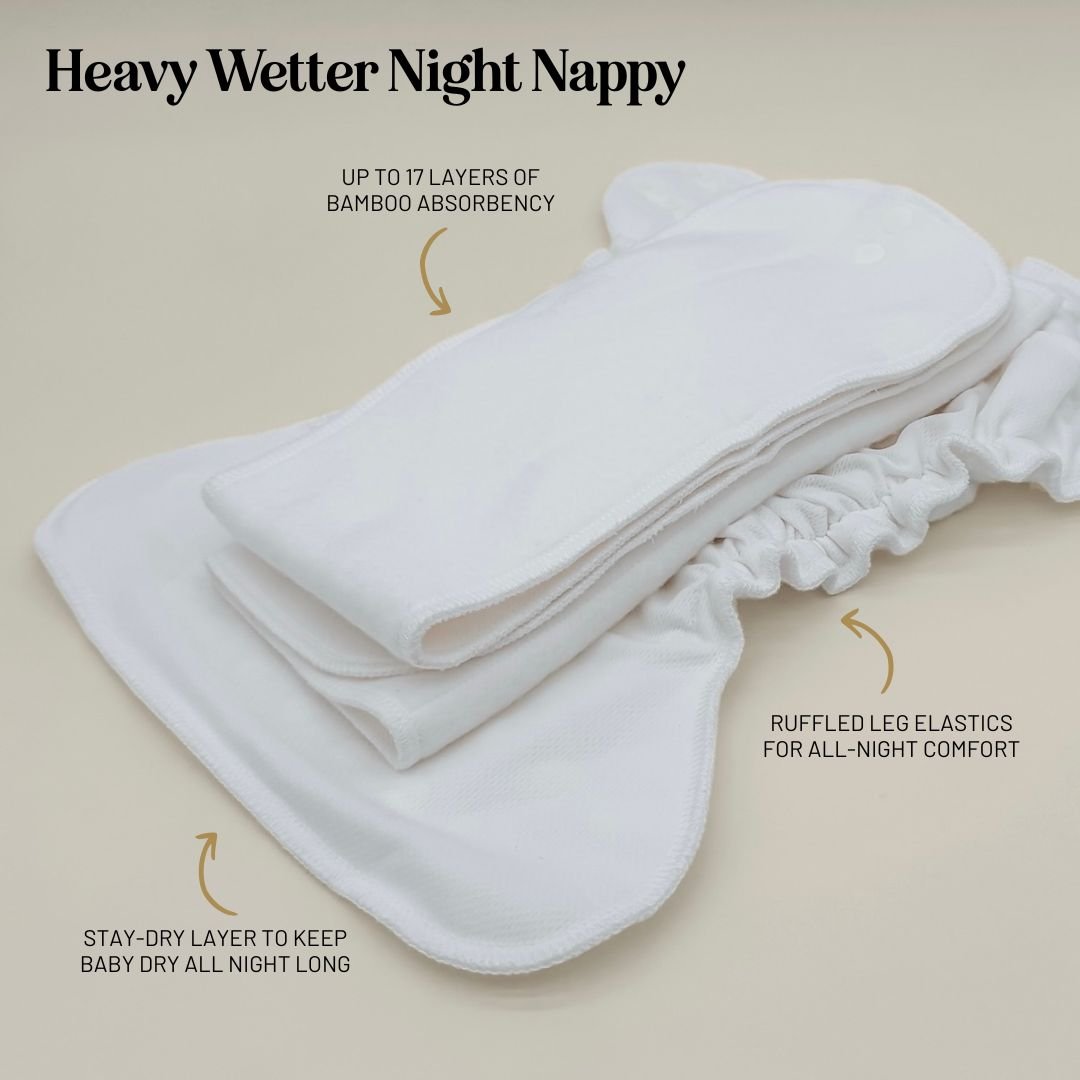 Heavy Wetter Night Nappy [PreOrder] - Mimi & Co