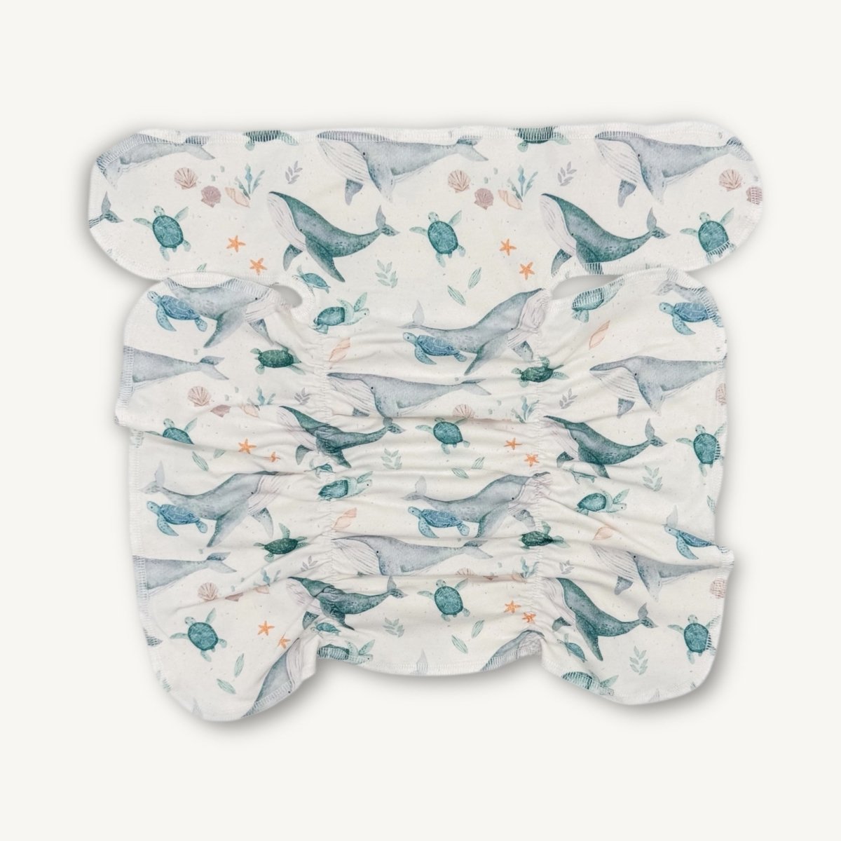 Newborn Cotton Preflat | Whales [Ships March 14th] - Mimi & Co