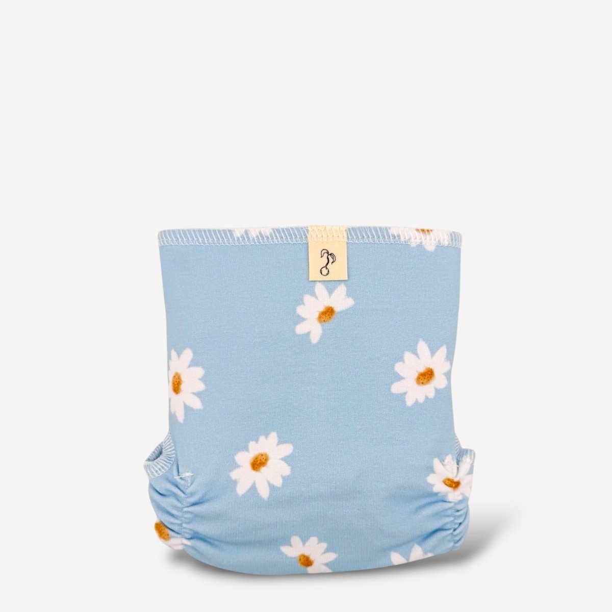 Newborn Stretchy Cotton Preflat | Blue Daisy - Mimi & Co