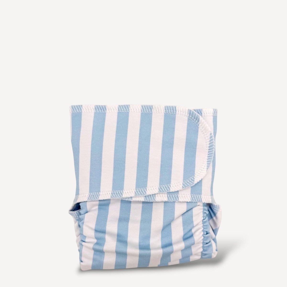 Newborn Stretchy Cotton Preflat | Blue Stripe - Mimi & Co