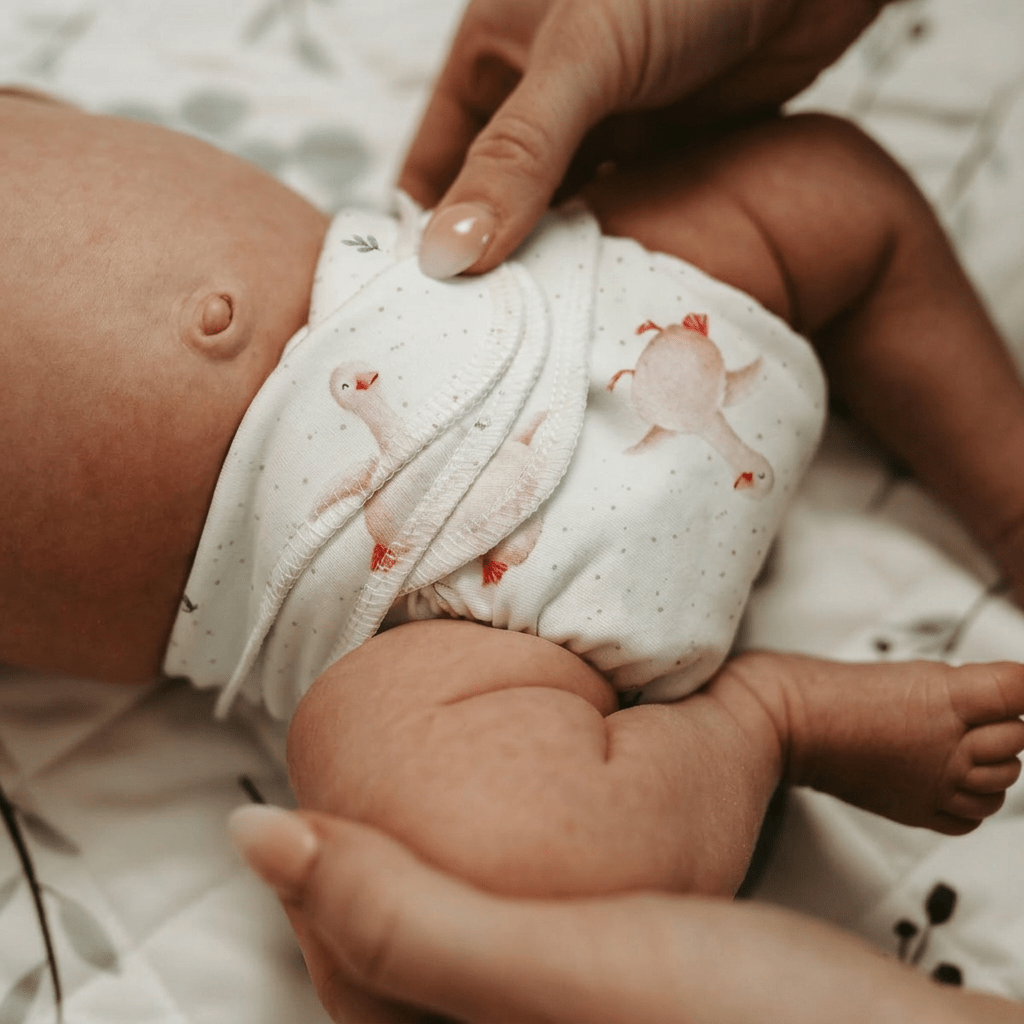 Newborn Stretchy Cotton Preflat | Goose - Mimi & Co