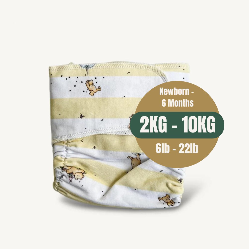 Newborn Stretchy Preflat | Pooh Stripe - Mimi & Co