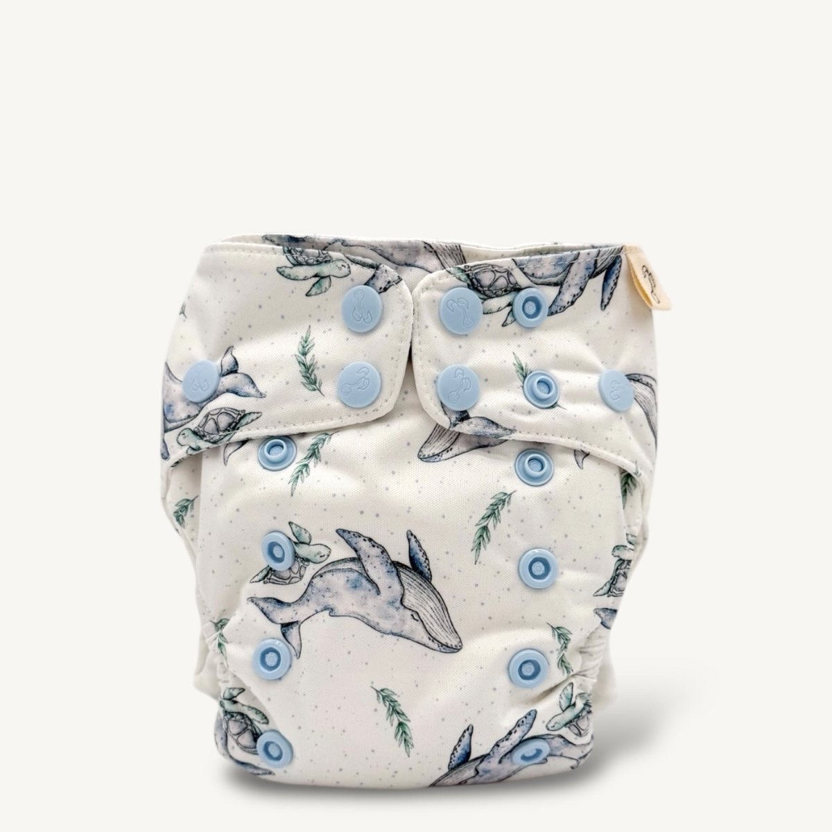 Newborn Wipeable Cover | Whales [Ships March 14th] - Mimi & Co