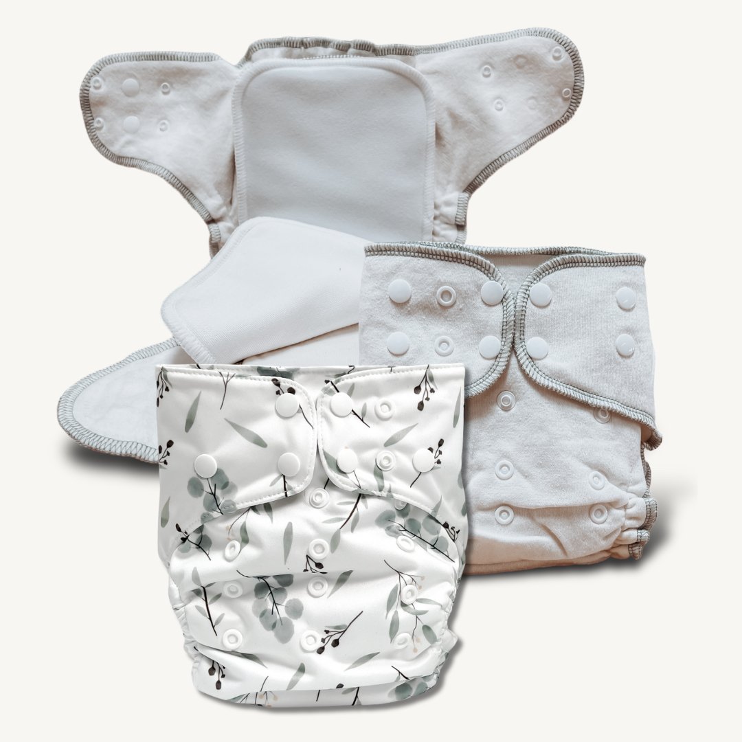 One Size Night Time Bundle | Hemp Fitted Nappy + Wipeable Cover - Mimi & Co