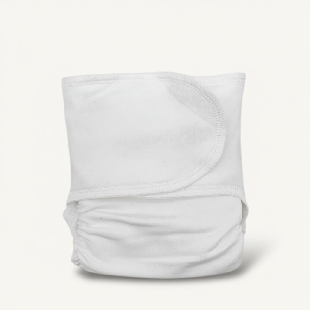One - Size Organic Cotton Preflat | White - Mimi & Co