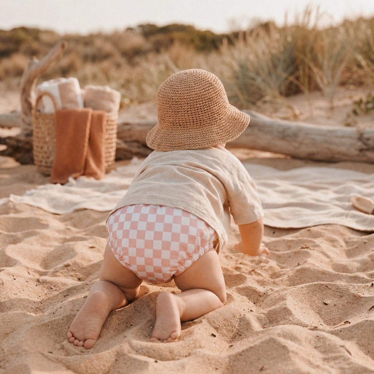 One - Size Reusable Mimi® Swim Nappy | Pink Dusk [Ships 14th March] - Mimi & Co