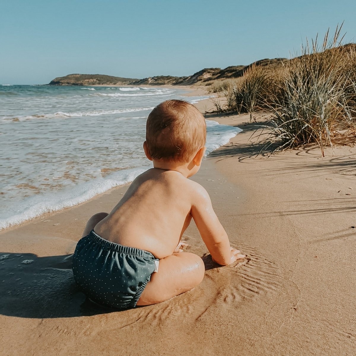 One - Size Reusable Mimi® Swim Nappy | Spotted Gum [Ships 14th March] - Mimi & Co