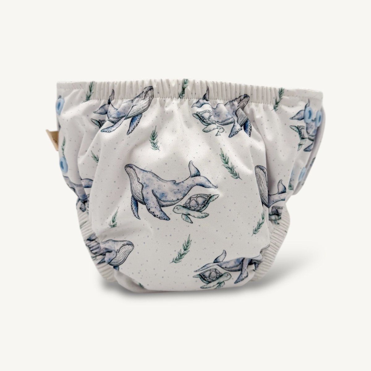 One - Size Reusable Mimi® Swim Nappy | Whale [Ships 14th March] - Mimi & Co