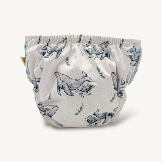 One - Size Reusable Mimi® Swim Nappy | Whale [Ships 14th March] - Mimi & Co