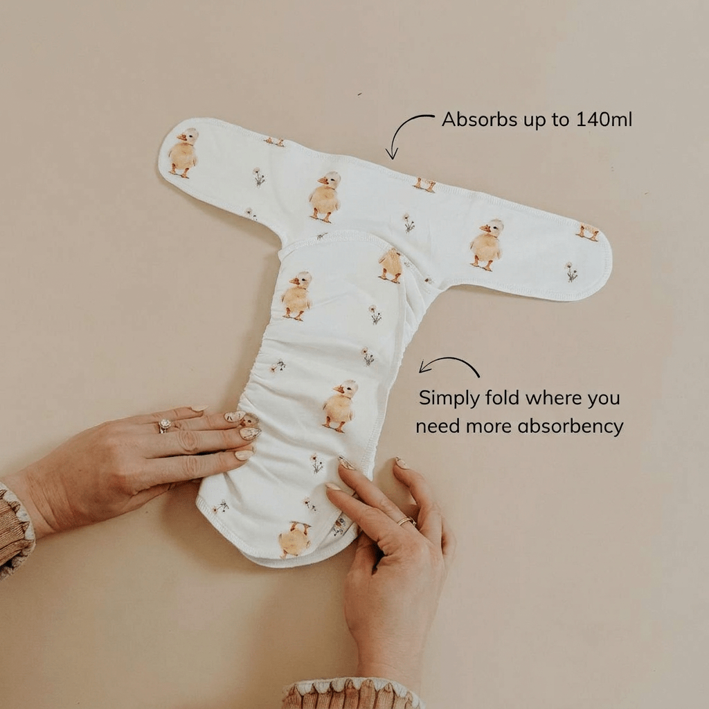 One - Size Stretchy Cotton Preflat | Baby Duck - Mimi & Co