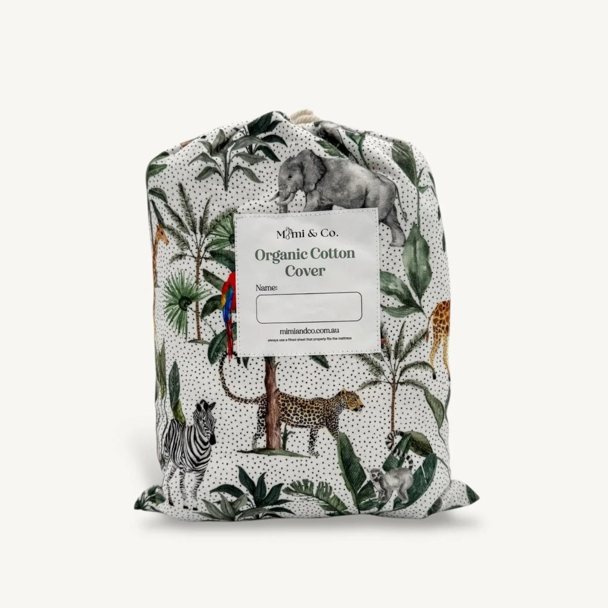 Organic Cotton Jersey Cot Sheet | Animal Dots - Mimi & Co