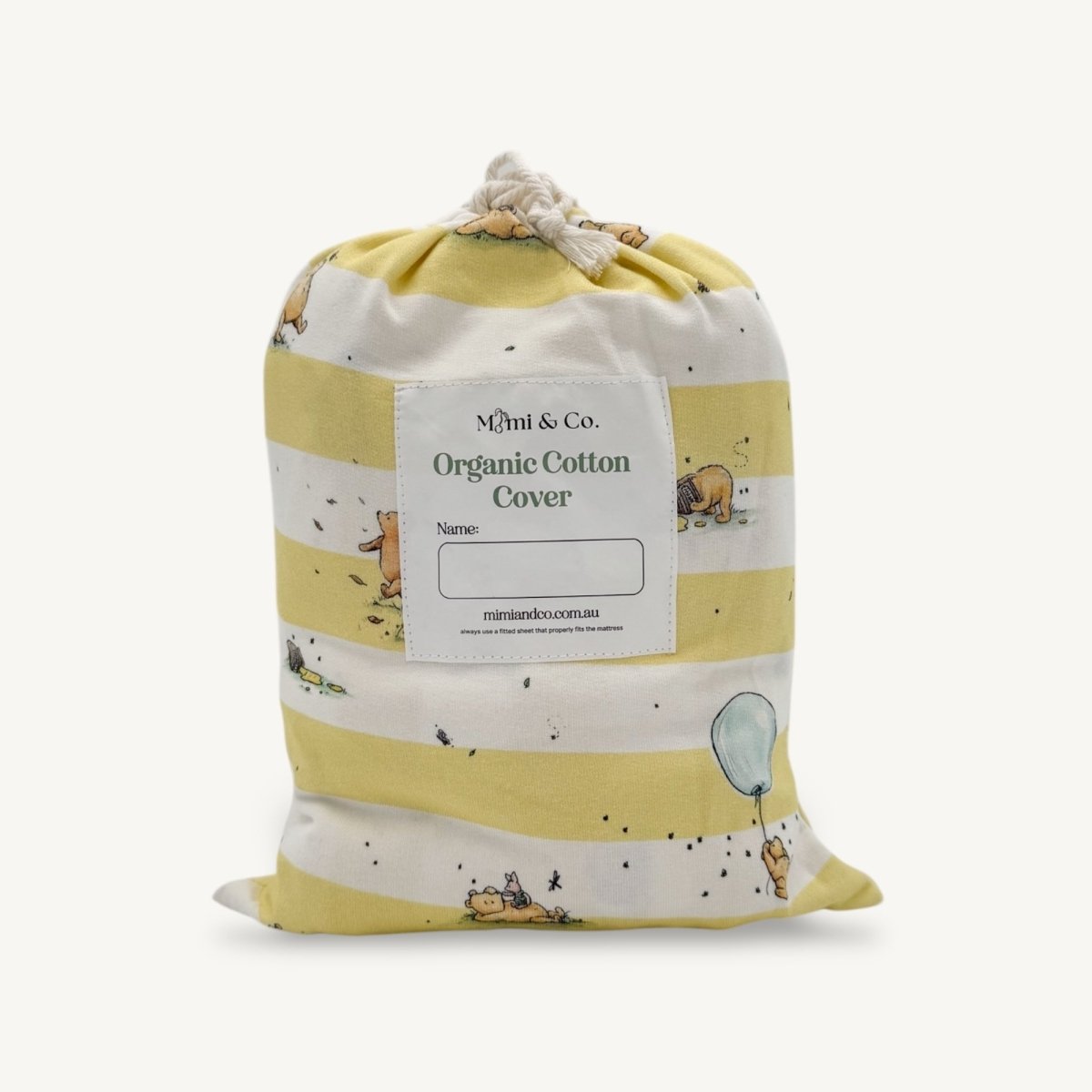 Organic Cotton Jersey Cot Sheet | Poo Stripe - Mimi & Co