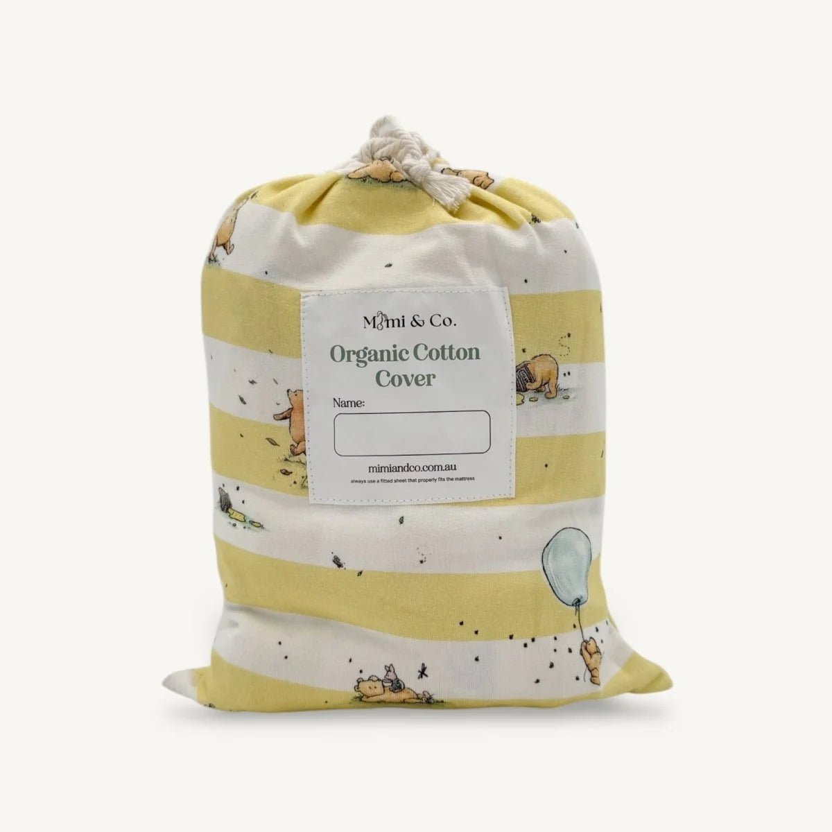 Organic Cotton Jersey Cot Sheet | Poo Stripe [PreOrder] - Mimi & Co