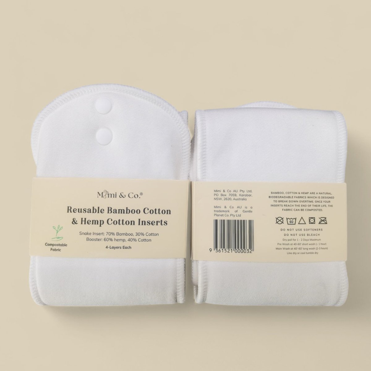 Originals 2.0 Duo Inserts| Bamboo & Hemp Cotton - Mimi & Co