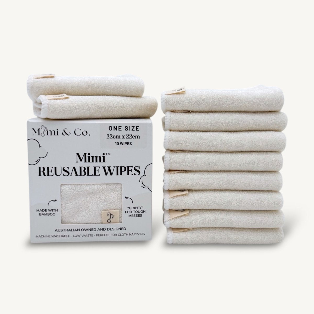 Reusable Bamboo Mimi™ Wipes [10 Pack] - Mimi & Co
