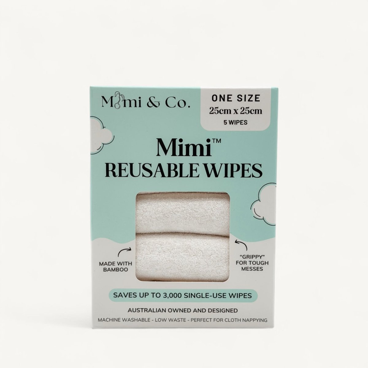 Reusable Bamboo Mimi™ Wipes [5 Pack] - Mimi & Co