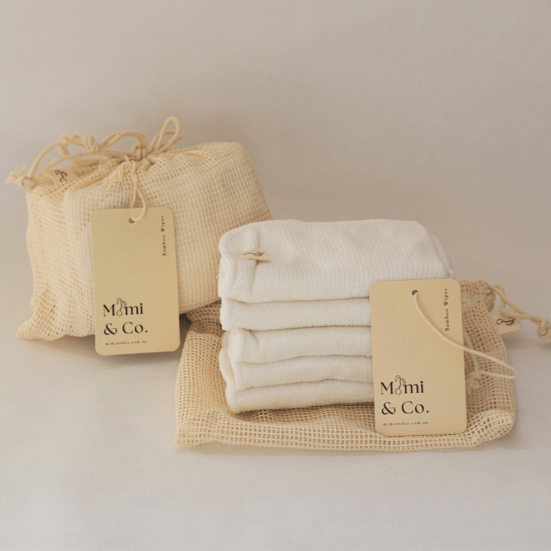 Reusable Bamboo Wipes [5 Pack] - Mimi & Co