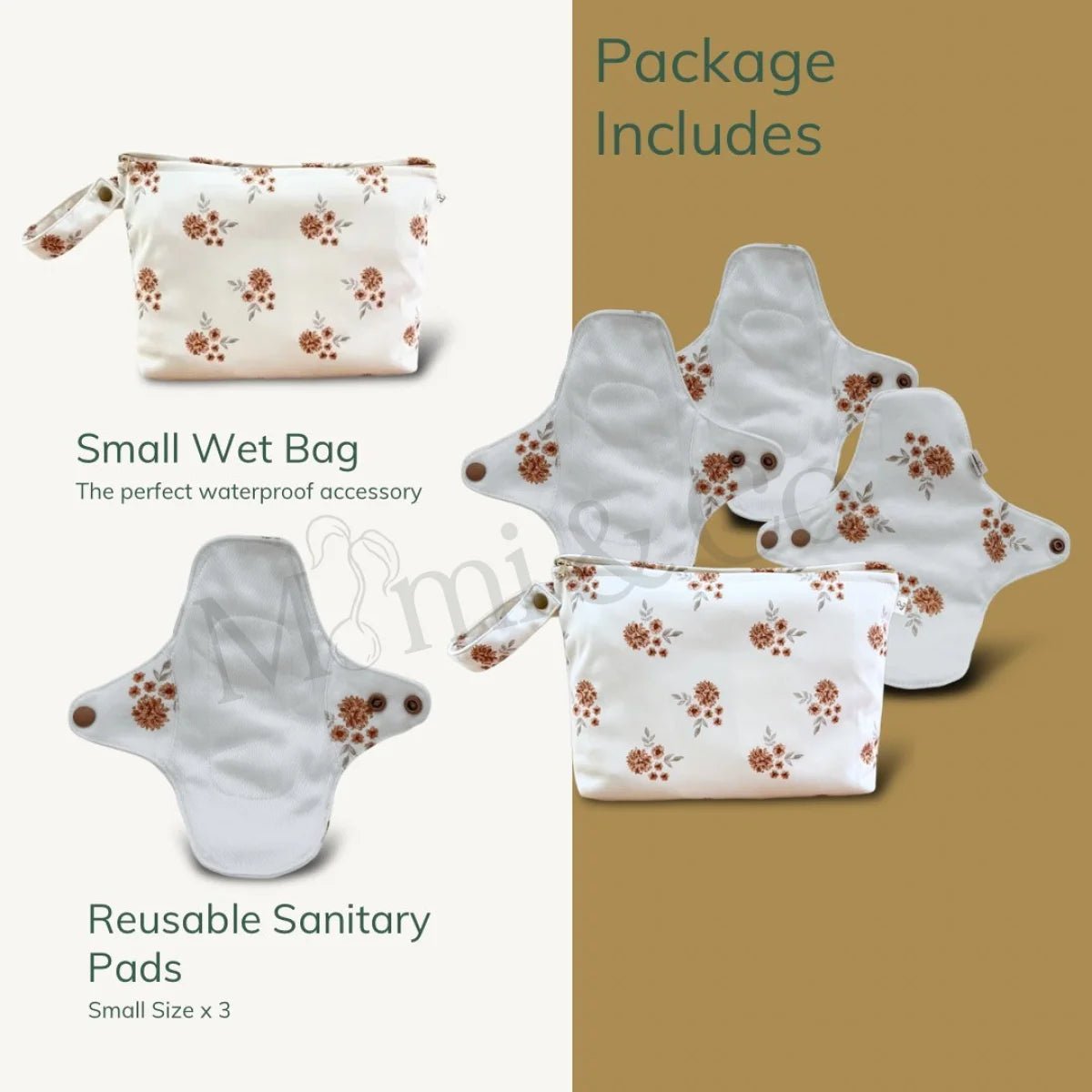 Reusable Mimi® Menstrual Pad Bundle | Light - Mimi & Co
